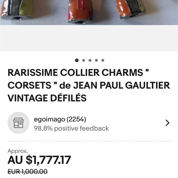 Rare Vintage Jean Paul Gaultier Statement “Corsets” Charm Necklace - Picture 12 of 12